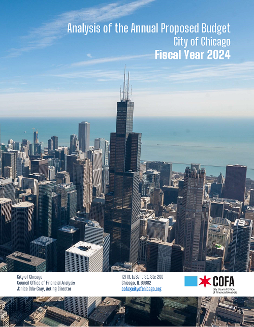 Image of cover page to COFA's Analysis for the City's 2023 Budget Forecast.