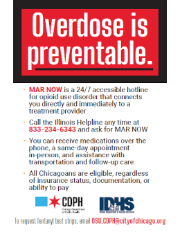 MAR NOW Palm Card - Overdose Is Preventable
